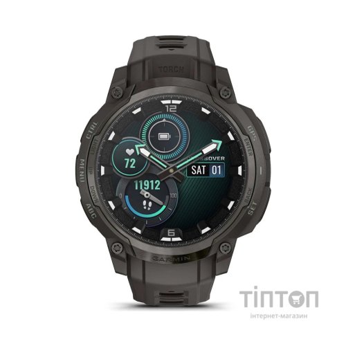 Смарт-годинник Garmin Instinct Crossover AMOLED, Charcoal Grey/Charcoal Grey, GPS смарт-годинник (010-03398-00)
