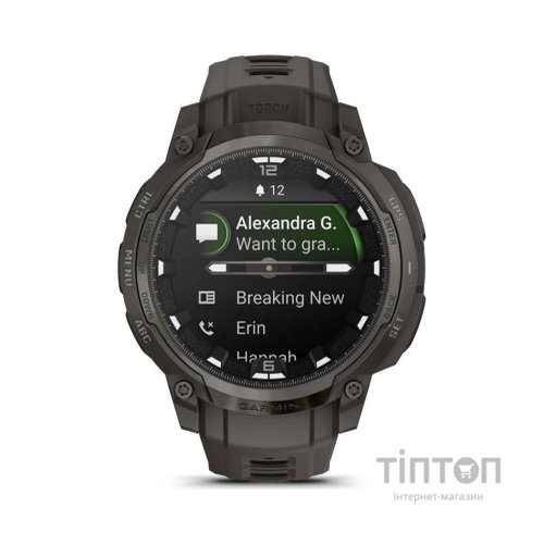 Смарт-годинник Garmin Instinct Crossover AMOLED, Charcoal Grey/Charcoal Grey, GPS смарт-годинник (010-03398-00)