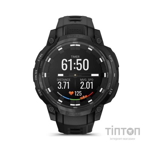 Смарт-годинник Garmin Instinct Crossover AMOLED, Tactical, Black/Black, GPS смарт-годинник (010-03398-02)