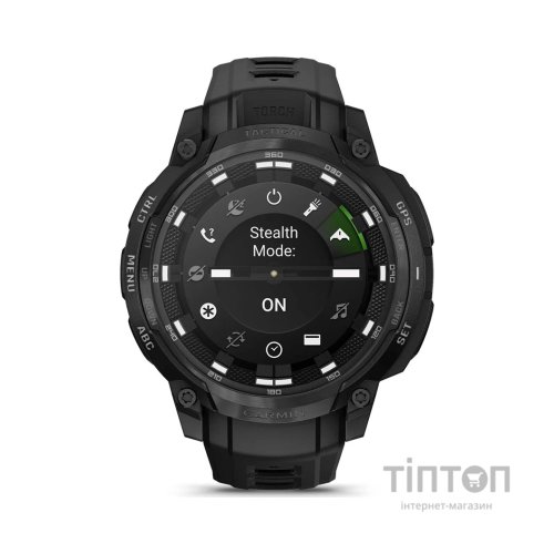 Смарт-годинник Garmin Instinct Crossover AMOLED, Tactical, Black/Black, GPS смарт-годинник (010-03398-02)