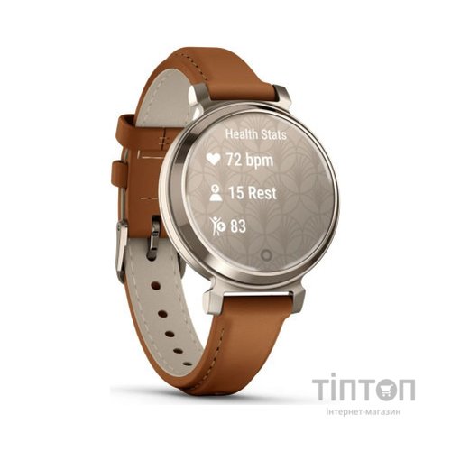 Смарт-годинник Garmin Lily 2 Classic, Cream Gold/Tan (010-02839-02)