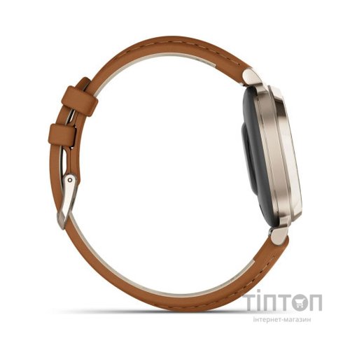 Смарт-годинник Garmin Lily 2 Classic, Cream Gold/Tan (010-02839-02)