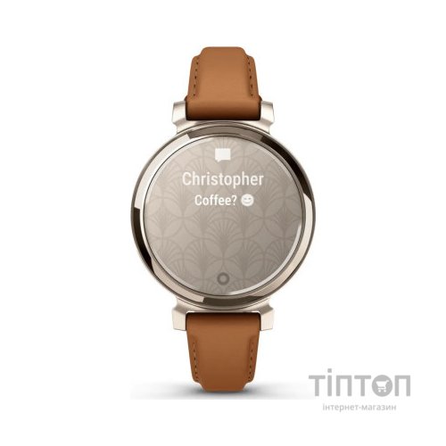 Смарт-годинник Garmin Lily 2 Classic, Cream Gold/Tan (010-02839-02)