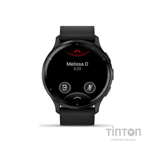 Смарт-годинник Garmin Venu 3, Black + Slate, Leather, GPS (010-02784-52)