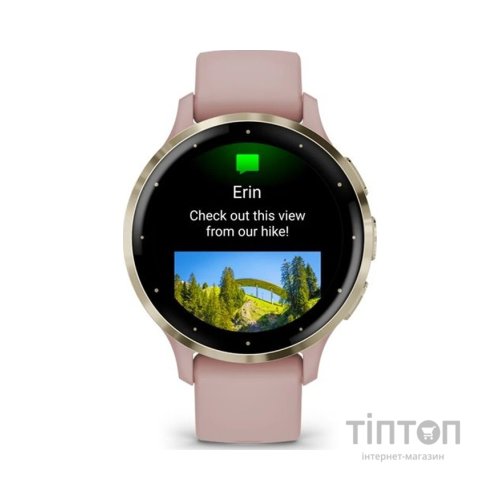 Смарт-годинник Garmin Venu 3S, Dust Rose + Soft Gold, GPS (010-02785-03)