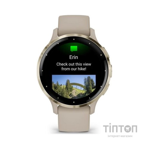 Смарт-годинник Garmin Venu 3S, French Gray + Soft Gold, GPS (010-02785-02)