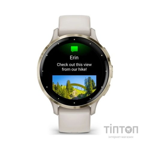 Смарт-годинник Garmin Venu 3S, Ivory + Soft Gold, GPS (010-02785-04)