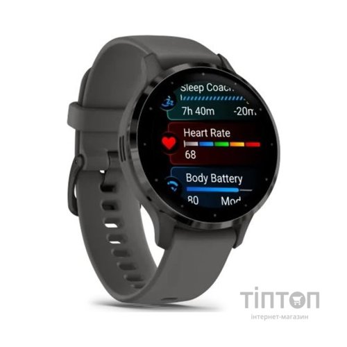 Смарт-годинник Garmin Venu 3S, Pebble Gray + Slate, GPS (010-02785-00)