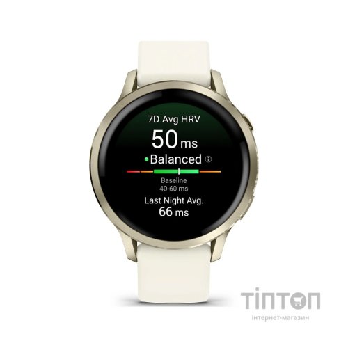 Смарт-годинник Garmin Venu 4 (41mm), Beige w/ Lunar Gold + Bone, GPS смарт-годинник (010-03013-00)