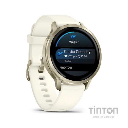 Смарт-годинник Garmin Venu 4 (41mm), Beige w/ Lunar Gold + Bone, GPS смарт-годинник (010-03013-00)