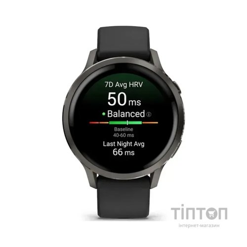 Смарт-годинник Garmin Venu 4 (41mm), Black w/ Slate + Black, GPS смарт-годинник (010-03013-02)