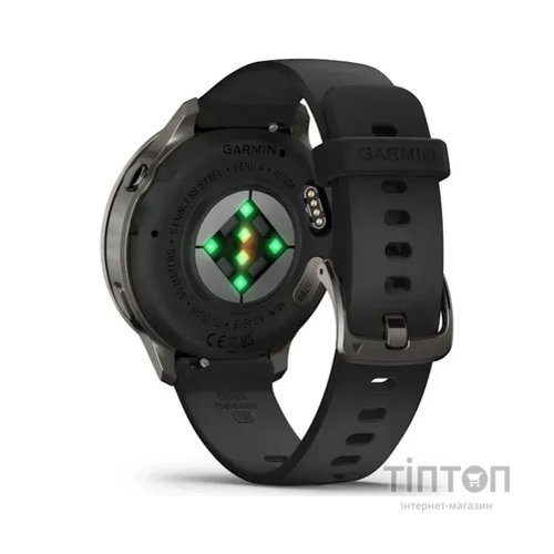Смарт-годинник Garmin Venu 4 (41mm), Black w/ Slate + Black, GPS смарт-годинник (010-03013-02)