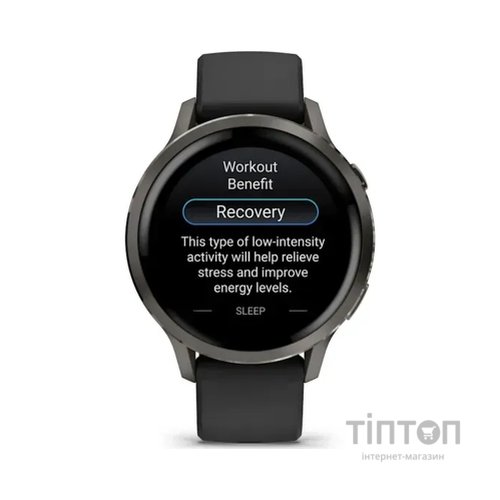 Смарт-годинник Garmin Venu 4 (41mm), Black w/ Slate + Black, GPS смарт-годинник (010-03013-02)