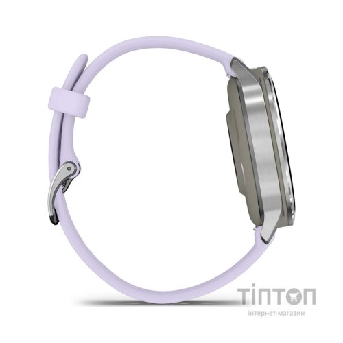 Смарт-годинник Garmin Venu 4 (41mm), Gray w/ Silver + Periwinkle, GPS смарт-годинник (010-03013-01)