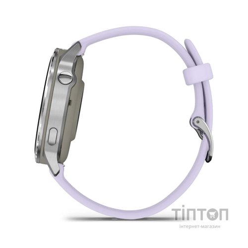 Смарт-годинник Garmin Venu 4 (41mm), Gray w/ Silver + Periwinkle, GPS смарт-годинник (010-03013-01)