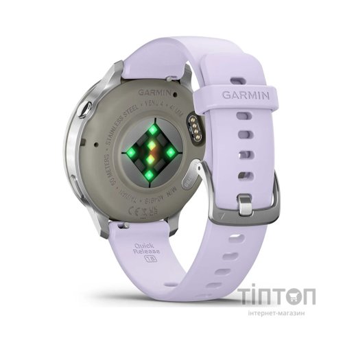 Смарт-годинник Garmin Venu 4 (41mm), Gray w/ Silver + Periwinkle, GPS смарт-годинник (010-03013-01)