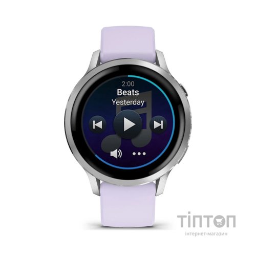 Смарт-годинник Garmin Venu 4 (41mm), Gray w/ Silver + Periwinkle, GPS смарт-годинник (010-03013-01)