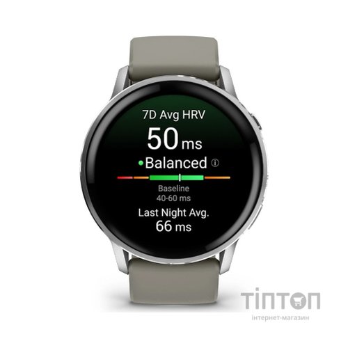 Смарт-годинник Garmin Venu 4 (45mm), Black w/ Silver + Gray, GPS смарт-годинник (010-03014-01)