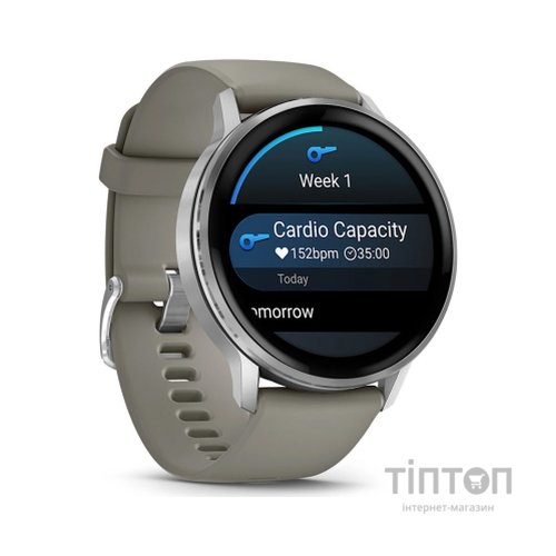 Смарт-годинник Garmin Venu 4 (45mm), Black w/ Silver + Gray, GPS смарт-годинник (010-03014-01)