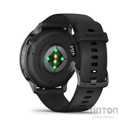 Смарт-годинник Garmin Venu 4 (45mm), Black w/ Slate + Black, GPS смарт-годинник (010-03014-00)