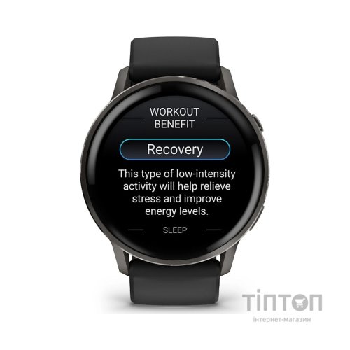 Смарт-годинник Garmin Venu 4 (45mm), Black w/ Slate + Black, GPS смарт-годинник (010-03014-00)