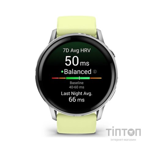 Смарт-годинник Garmin Venu 4 (45mm), Gray w/ Silver + Citron, GPS смарт-годинник (010-03014-02)