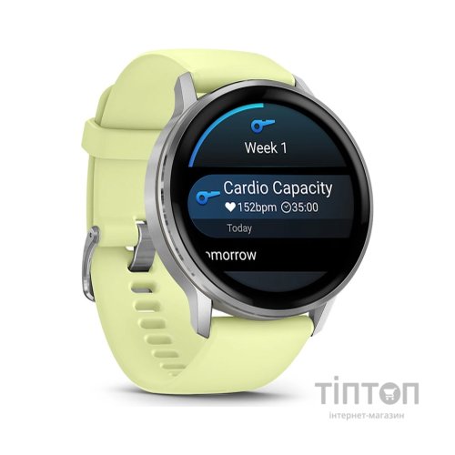 Смарт-годинник Garmin Venu 4 (45mm), Gray w/ Silver + Citron, GPS смарт-годинник (010-03014-02)
