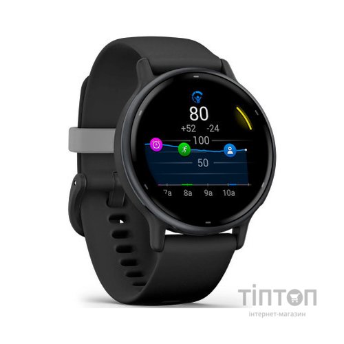 Смарт-годинник Garmin vivoactive 5, Black/Slate, GPS (010-02862-10)
