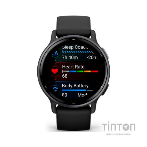Смарт-годинник Garmin vivoactive 5, Black/Slate, GPS (010-02862-10)