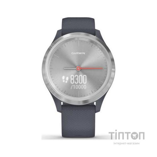 Смарт-годинник Garmin vivomove 3S, Silver, Granite Blue, Silicone (010-02238-20)