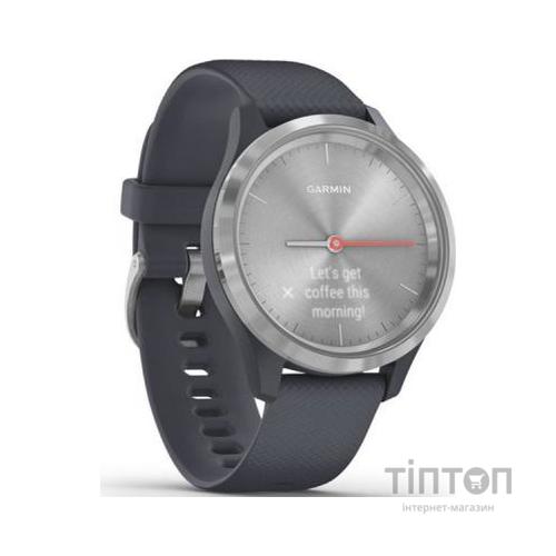 Смарт-годинник Garmin vivomove 3S, Silver, Granite Blue, Silicone (010-02238-20)