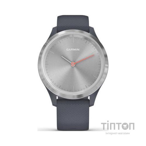 Смарт-годинник Garmin vivomove 3S, Silver, Granite Blue, Silicone (010-02238-20)