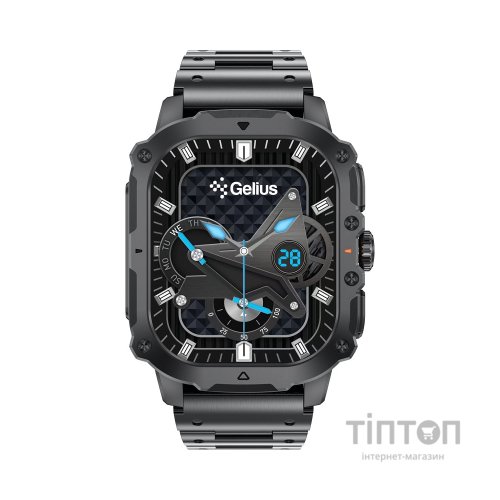 Смарт-годинник Gelius Tactical Heavy (GP-SW016) Black Chrome (2099901019097)