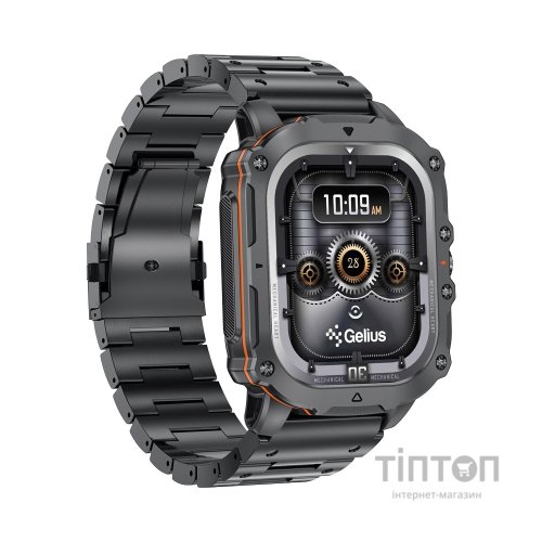 Смарт-годинник Gelius Tactical Heavy (GP-SW016) Black Chrome (2099901019097)