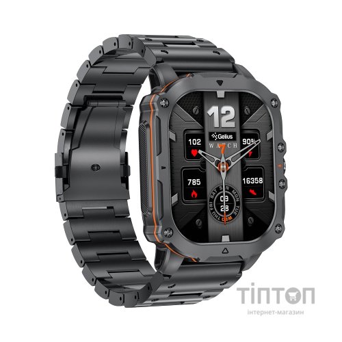 Смарт-годинник Gelius Tactical Heavy (GP-SW016) Black Chrome (2099901019097)