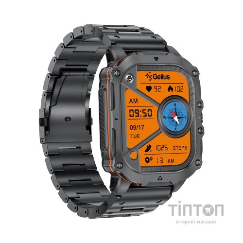 Смарт-годинник Gelius Tactical Heavy (GP-SW016) Black Chrome (2099901019097)