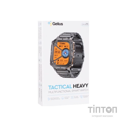 Смарт-годинник Gelius Tactical Heavy (GP-SW016) Black Chrome (2099901019097)