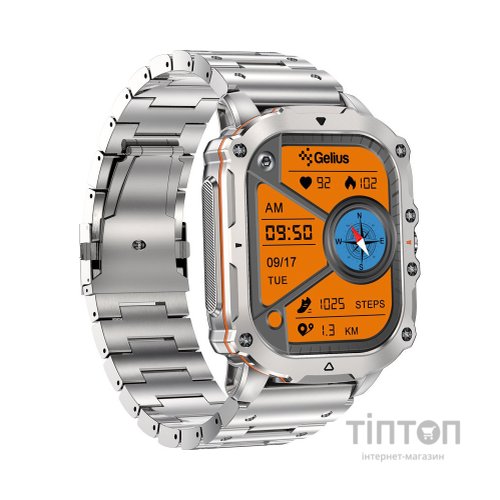 Смарт-годинник Gelius Tactical Heavy (GP-SW016) Silver Titan (2099901019103)