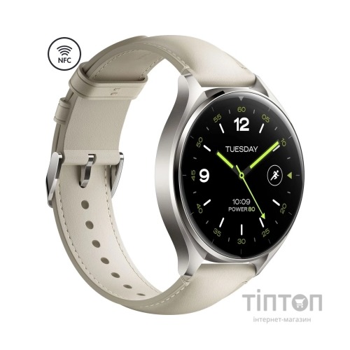Смарт-годинник Xiaomi Watch 2 Titan BHR9306GL Gray Case White Leather Strap (1093970)