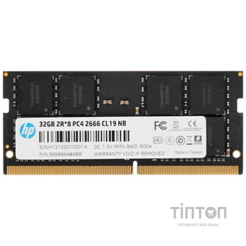SoDIMM 32Gb DDR4 2666MHz HP S1, Retail (38B88AA)