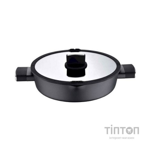 Сотейник Bergner Ion plus з кришкою 28 см (BG-35913-BK)