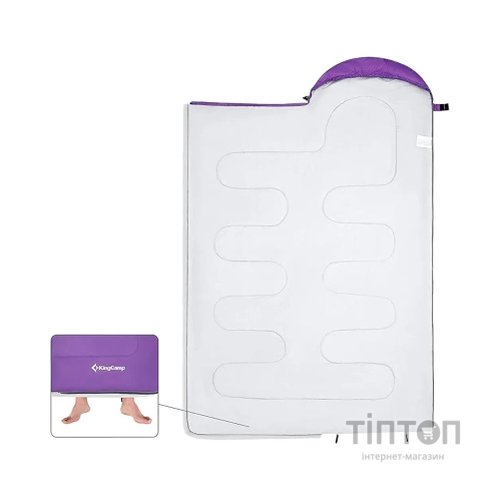 Спальний мішок KingCamp Oasis 250 Purple (KS3121_PURPLE_L_01)