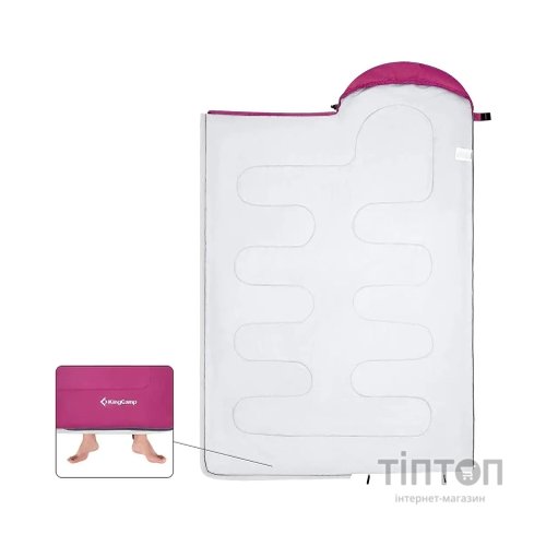Спальний мішок KingCamp Oasis 250 Rosered (KS3121_ROSERED_L_01)