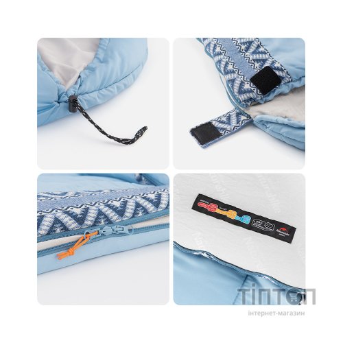 Спальний мішок Naturehike L250 NH21MSD07 Blue Right (6927595774830-R)