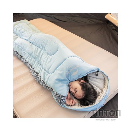 Спальний мішок Naturehike L250 NH21MSD07 Blue Right (6927595774830-R)