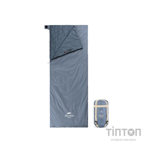 Спальний мішок Naturehike надлегкий Ultralight LW180 NH21MSD09 лівий (15°C) p-p XL сіро-синій (6927595777978-L)