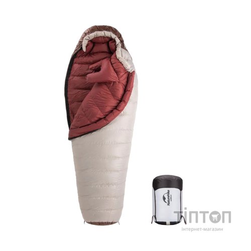 Спальний мішок Naturehike Snowbird NH20YD001 натуральний пух L Brown 380 g (6927595761281)