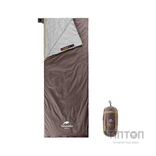Спальний мішок Naturehike Summer надлегкий LW180 NH21MSD09 R (15C) M Brown (6927595777954-R)
