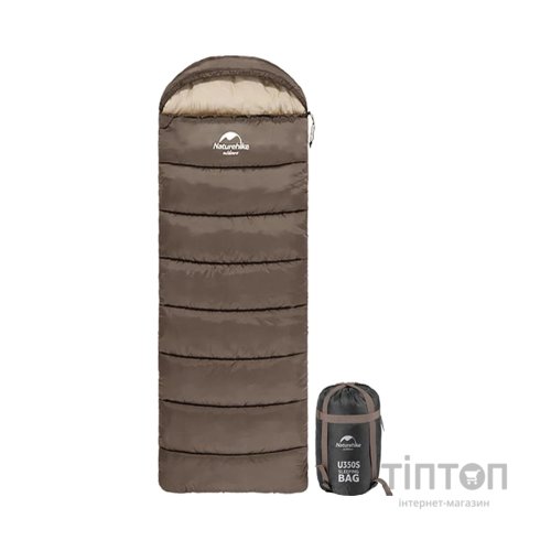 Спальний мішок Naturehike U150 NH20MSD07 Brown Right (6927595764381-R)