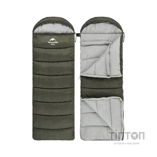 Спальний мішок Naturehike U150 NH20MSD07 Green Left (6927595764398-L)